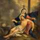 NAZARENER MALER 19. Jahrhundert, "Mariae Beweinung Christi unter dem Kreuz", - Foto 1