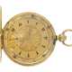 Taschenuhr: interessante, frühe Goldsavonnette für den osmanischen Markt, Wippen-Chronometer No.51056, Auguste Courvoisier La Chaux-De-Fonds, ca.1850 - photo 1