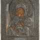 Gottesmutter von Wladimir mit vergoldetem Silberoklad - фото 1