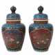 Deckelvasenpaar mit Cloisonné-Dekor Japan - Foto 1