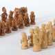 Schachspiel in Samtkoffer 20. Jahrhundert - Foto 1