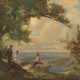 Maler des 19. Jahrhundert ''Vorlesestunde im Freien'' - Foto 1