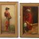 Maler des 19./20. Jahrhundert Paar Portrais: 1x ''Wasserpfeife rauchender Mann'' - photo 1