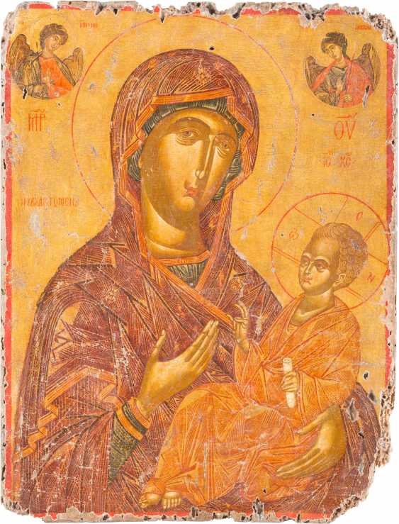 Icon Of The Mother Of God Hodegetria Buy At Online Auction At Veryimportantlot Com Auction Catalog Auction 101 I Russian Art Significant Russian And Greek Icons From 24 04 Photo Price Auction Lot 2