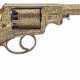 Goldtauschierter Revolver System Adams im Kasten, dazu ein Säbel Pattern 1822 für Offiziere der Schweren Kavallerie, England 1867 - Foto 1