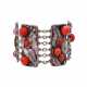 Silberarmband mit Korallcabochons, - фото 1