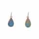 Ohrringe mit Opalen in Tropfenform und je 1 Brillant, - photo 1