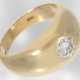 Ring: klassischer, massiver vintage Diamant-Bandring aus 14K Gold, ca. 0,8ct - фото 1