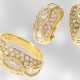 Ring/Ohrschmuck: dekoratives vintage Schmuckset aus Ring und Ohrclips mit Diamanten, insgesamt ca. 4,41ct, 18K Gold - фото 1