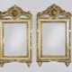 Paar Louis XVI Spiegelrahmen mit bekrönender Schnitzdekoration - Foto 1