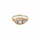 Floral verzierter Ring mit Perlen und Altschliffdiamant - Foto 1