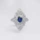 Diamant-Saphir-Ring in Jugendstil-Manier - photo 1