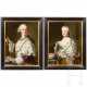 Carl Theodor von Bayern (*1724 Drogenbusch bei Brüssel; †1799 München) und Marie Elisabeth Auguste von Pfalz-Sulzbach (*1721 Mannheim; †1794 Weinheim) - ein Paar Gemälde, deutsch, 18. Jahrhundert - фото 1