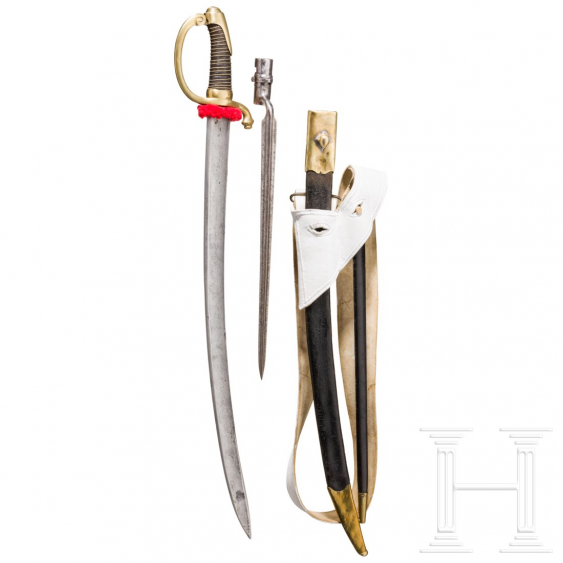 Sabre Briquet de la Garde Imperiale mit Bandelier zur Felduniform