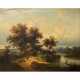 MALER/IN 19. Jahrhundert, "Romantische Landschaft mit Haus am Fluss", - photo 1