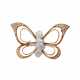 Brosche "Schmetterling" mit Diamanten, zusammen ca. 0,6 ct, - photo 1
