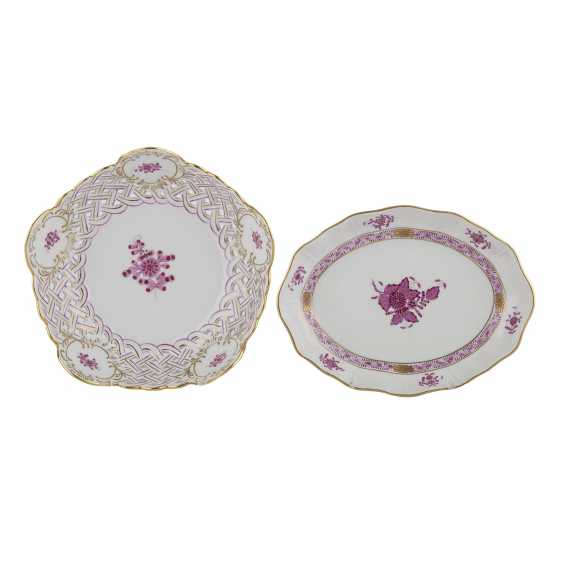 Auction: HEREND coffee service for 6 Herend Porcelain Apponyi Purple Pattern