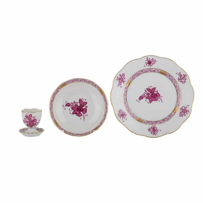Auction: HEREND coffee service for 6 Herend Porcelain Apponyi Purple Pattern