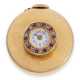 Knopfloch-Uhr: extrem rare Knopflochuhr in 18K Gold mit Diamant und Rubinbesatz, punziert "bté s.g.d.g H.R" No. 25172, vermutlich Tiffany um 1900 - Foto 1
