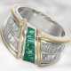 Ring: edler, äußerst hochwertiger und dekorativer Smaragd/Diamant-Goldschmiedering, 2,52ct, außergewöhnliche Handarbeit, 18K Weißgold, NP 8.640€ - photo 1