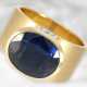 Ring: äußerst hochwertiger und individuell gestalteter Saphir/Brillant-Designer-Goldschmiedering, schöner und wertvoller Saphir von ca. 7,11ct sowie ca. 0,62ct feine Brillanten - фото 1