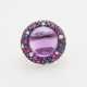 Damenring besetzt mit einem Amethyst-Cabochon - photo 1