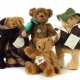 4 Teddybären Hermann, Hirschaid, neuzeitlich, 1 x Musik-Teddy mit Spielwerk, limit - photo 1