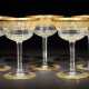 Fünf Champagnerschalen ''Thistle Gold'' Cristallerie Saint-Louis-lès-Bitche - photo 1