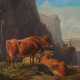 Maler des 19. Jahrhundert ''Kühe in den Bergen'' - Foto 1