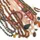 Ketten/Anhänger/Ringe/Ohrschmuck: großes Konvolut vintage Steinketten/Perlenkette sowie Anhänger, Ringe, Armband und Ohrschmuck - Foto 1