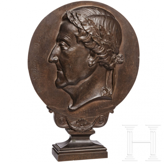 SECOND-EMPIRE MÉDAILLON en BOIS DURCI de PIERRE-JEAN de