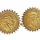 Manschettenknöpfe: einzigartige, äußerst dekorative Manschettenknöpfe mit 20 Mark Goldmünzen - фото 1