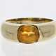 Ring: goldener vintage Damenring mit Farbstein, Citrin von ca. 2ct - Foto 1