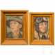 Zwei Ölgemälde - Flugzeugführer der dt. Luftwaffe und Soldat des Afrikakorps - фото 1