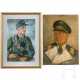 Pastell "Gebirgsjäger der Waffen-SS" nach Paul Roloff und Portraitgemälde Hermann Göring - photo 1