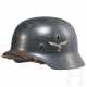 Stahlhelm M 35 der Luftwaffe mit einem Abzeichen - фото 1