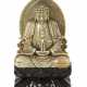 Specksteinschnitzerei des Buddha eine Pagoda haltend - photo 1