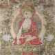 Gautama Buddha Shakyamuni, kolorierter Blockdruck auf Seide - Foto 1