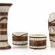 Gruppe von vier Satsuma-Vasen mit Bambusgeflecht - Foto 1