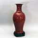 Chinese oxblood vase in elegan baluster shape with long thin neck and wide upper border - photo 1
