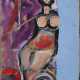 Tonio Nateri (1930-2003), Female nude, oil on board, the borders with groove design, on the reverse described. - Foto 1