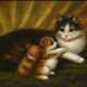 Katze mit zwei Kätzchen. - photo 1