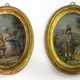 Unbekannter Künstler (Frankreich 18. Jahrhundert), Paar Gemäldependants (Galante Szenen/ Musizierende) - Foto 1