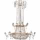A RUSSIAN NEOCLASSICAL SILVERED-METAL AND CUT-GLASS SIXTEEN-LIGHT CHANDELIER - photo 1