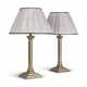 A PAIR OF LACQUERED-BRASS LAMPS - фото 1