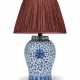 A CHINESE BLUE AND WHITE PORCELAIN VASE, MOUNTED AS A LAMP - фото 1