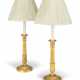 A PAIR OF ENGLISH GILT-BRONZE 'BOURGES CANDLESTICK' LAMPS - фото 1