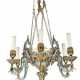 A FRENCH ORMOLU AND CHAMPLEVE ENAMEL SIX-LIGHT CHANDELIER - фото 1