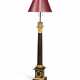 A LARGE NORTH EUROPEAN ORMOLU AND PATINATED-BRONZE CANDELABRUM, MOUNTED AS A LAMP - фото 1