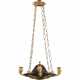 A SWEDISH ORMOLU AND PATINATED-BRONZE FOUR-LIGHT CHANDELIER - photo 1